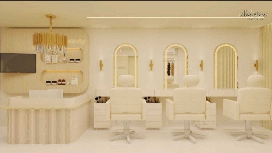 Mirrors and service chairs at Mellouk Beauty